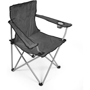 Asab - Folding Camping Chairs Portable Camping Seat Fishing Stool Beach Outdoor grey - grey