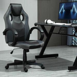 Mcc Direct - Swivel Gaming Chair Faux Leather Home Office Chair Sports Desk Chair b grey