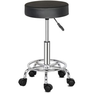 QHJ Swivel Stool Height Adjustable 360�� Rotation Chair Office Round Bar Stool, Black