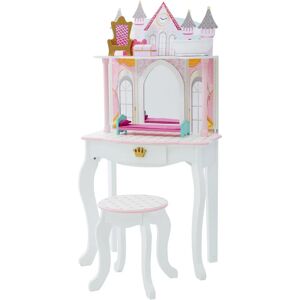 Dreamland Castle 2-pc. Wooden Vanity Play Set, Pink/White - White / Pink - Teamson Kids