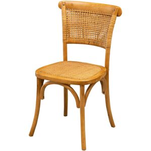 Biscottini - Thonet chair 88x50x45 Ash wood kitchen chairs Dining room chairs wood Natural finish Vintage chair rattan seat Living room chair - wood