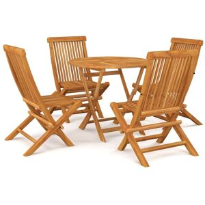 SWEIKO 5 Piece Garden Dining Set Solid Teak Wood FF3059579UK