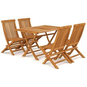 SWEIKO 5 Piece Garden Dining Set Solid Teak Wood FF3059601UK