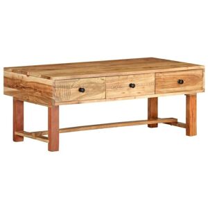 SWEIKO Coffee Table 100x50x40 cm Solid Acacia Wood FF322669UK