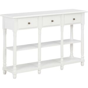 SWEIKO Console Table White 120x30x76 cm mdf VDTD22168