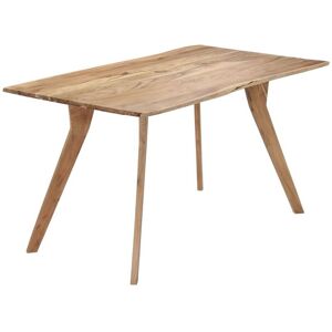 SWEIKO Dining Table 140x80x76 cm Solid Acacia Wood VDTD13825