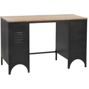 SWEIKO Double Pedestal Desk Solid Firwood and Steel 120x50x76 cm VDTD12353