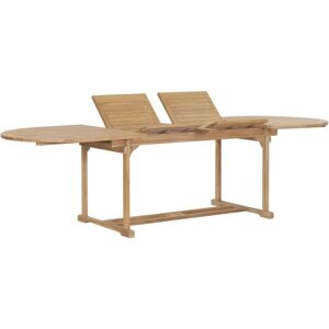 SWEIKO Extending Garden Table 180-280x100x75cm Solid Teak Wood Oval VDTD28867