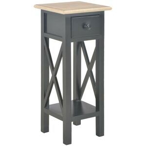 SWEIKO Side Table Black 27x27x65.5 cm Wood VDTD22212