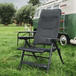 BERKFIELD HOME Travellife Luxury Foldable Camping Chair Monaco Comfort Grey
