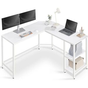VASAGLE Computer Desk, L-Shaped Corner Desk, 138 x 138 x 76 cm, Gaming Desk, Workstation with 2 Storage Shelves for Home Office, Space-Saving, Easy