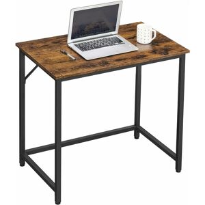 Vasagle - Office Desk Table Workstation for Office Living Room Bedroom Simple Assembly Metal Industrial Style Rustic Brown Black LWD038B01