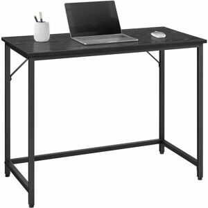 Vasagle - Office Table, Workstation, Small, for Office, Living Room, Bedroom, Simple Assembly, Metal, Industrial Style, Black LWD041B56