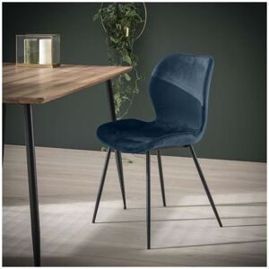 FURNWISE Velvet dining chair Golf Blue - Blue