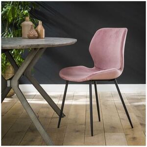 FURNWISE Velvet dining chair Golf Pink - Pink