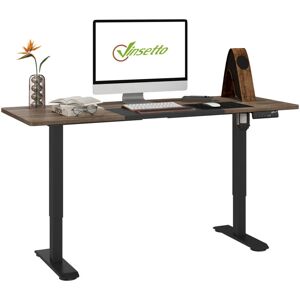 Vinsetto - Height Adjustable Electric Standing Desk with 4 Memory Preset Black - Black