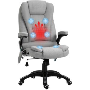 Vinsetto - Executive Reclining Chair w/ Heating Massage Points Relaxing Headrest Light Grey - Light Grey