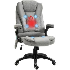 Vinsetto - Office Chair w/ Heating Massage Points Relaxing Reclining Grey - Grey