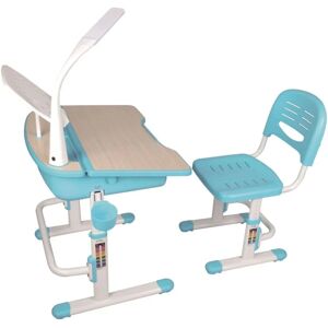 Vipack - Adjustable Kids Desk Comfortline 301 with Chair Light Blue and White Multicolour