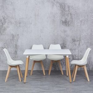 MMILO MODERN White Dining Table Rectangular 12080cm Nordic Modern Home Furniture