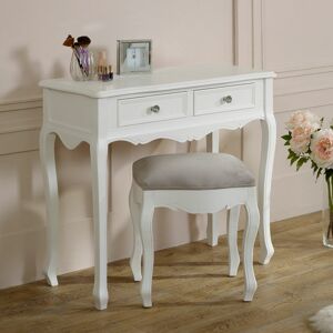 Melody Maison - White Dressing Table & Stool Set - Victoria Range - White