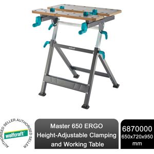 Master 650 ergo Clamping and Working Table - Height-adjustable clamping and machine table - Wolfcraft