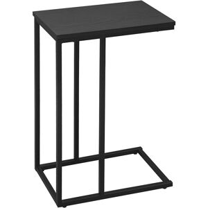 Bedside Sofa Side Table C-Shaped Coffee End Laptop Desk for Living Room Black - Black - Woltu