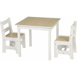 Boys Kids Children Play Preschoolers Desk Table with 2 chairs stools Set - Woltu