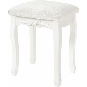 Dressing table stool. bedroom stool. dressing stool. Cream White - Woltu