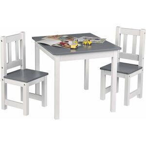 Kids Children Table 2 chairs stools Set for Boys Girls Build & Play Table - Woltu