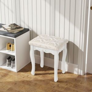 Make-Up Stool Dressing Chair.Soft Padded Vanity Wooden Desk Stool - Woltu