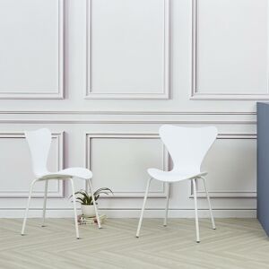 Mmilo Modern - x2 Plastic Stackable White Chairs