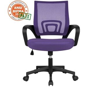 Yaheetech - Ergonomic Office Chair Mesh Chair, Purple