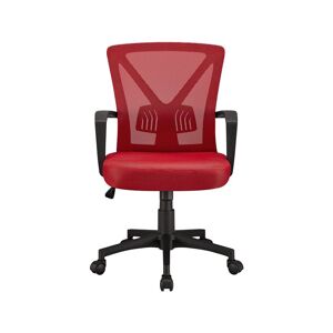 Yaheetech - Mesh Office Chair Executive Desk Chair, Red