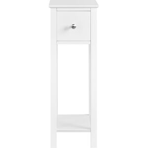 Minimalist Slim Bedside Table End Table, White - Yaheetech