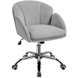 Yaheetech - Rolling Desk Chair Office Chair for Home/Office, Light Gray