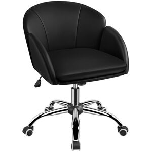 Yaheetech - Rolling Desk Chair Office Chair for Home/Office, Black