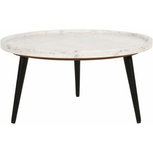 VERTY FURNITURE York Coffee Table With Marble Top And Metal Legs