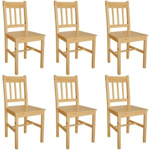 Vidaxl - Dining Chairs 6 pcs Pinewood