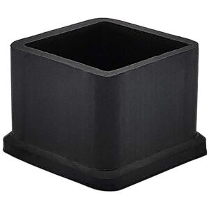 Linghhang - 2.5 x 2.5 cm (1 inch x 1 inch) Pack of 16 Thick Square Black Rubber Chair or Table Leg Caps Protectors