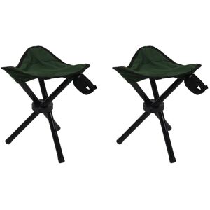 Tlily - 2X Folding Tripod Stool Outdoor Portable Camping Seat Lightweight Fishing Chair New