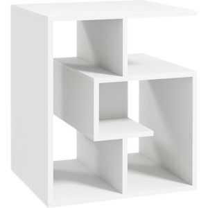 Homcom - 3-Tier Side End Table Open Shelves Storage Coffee Book Magazine Desk White