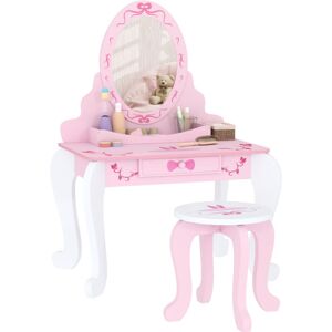 Aiyaplay - Kids Dressing Table Set, Two-Piece Children Vanity Table with Stool