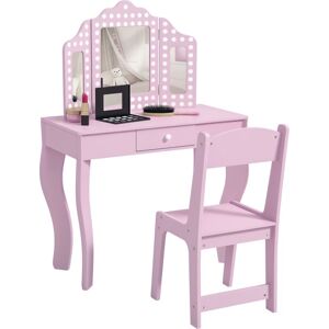 Aiyaplay - Kids Dressing Table Set Make up w/ Stool, Drawer, for Playroom