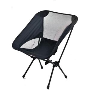 Cyslmuk - Black Outdoor Folding Chair, Folding Camping Stool, Compact Chair with Portable Seat and Carry Bag for Outdoor, Travel