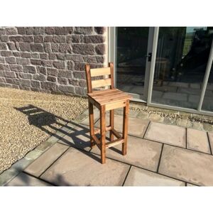 Charles Taylor Trading - Charles Taylor Wooden Alfresco Deluxe Bar Stool Chair Seat Back Indoor Outdoor