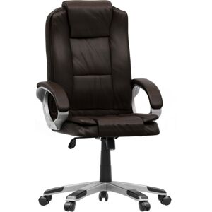 Home Discount - Charlton Office Chair Faux Leather Adjustable Ergonomic Executive Computer Desk Chair Swivel Seat, Brown