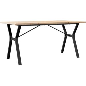 Dining Table Y-Frame 140x80x75.5 cm Solid Wood Pine and Steel Vidaxl