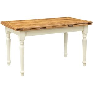 Biscottini - Solid wood table 140x80 cm Dining room and kitchen table Extendable table Rectangular coffee table Artisan Made in Italy