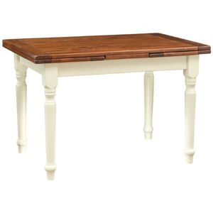 Biscottini - Solid wood table 120x80 cm Extendable table Dining and kitchen table Made in Italy Handcrafted Rectangular coffee table